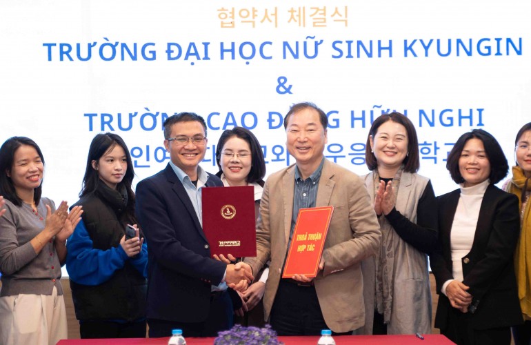Tăng cường hội nhập giáo dục quốc tế qua hợp tác giữa Cao đẳng Hữu Nghị và Đại học Nữ sinh Kyungin